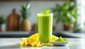 entdecken sie unser köstliches spirulina-ananas-smoothie-rezept! reich an nährstoffen und voller fruchtigem geschmack, ist dieser smoothie der perfekte energielieferant für ihren tag.