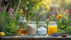 entdecke, wie du mit 4 einfachen und sicheren zutaten aus deinem eigenen garten natürliche unkrautvernichter selbst herstellen kannst. schütze deine pflanzen umweltfreundlich und effektiv!